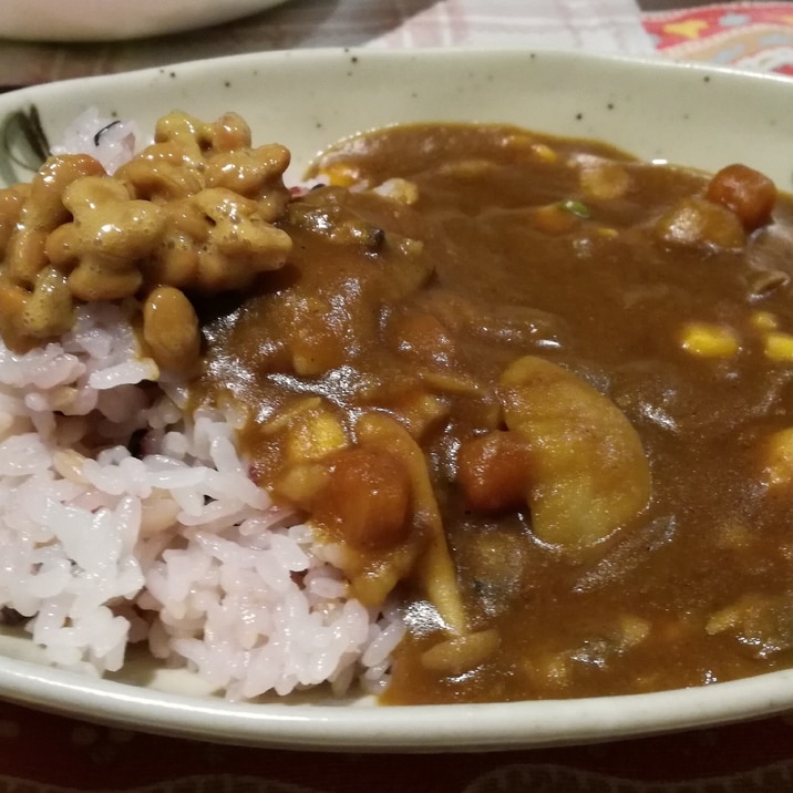 絶品 我が家の納豆カレーライス レシピ 作り方 By きのこ0032 楽天レシピ